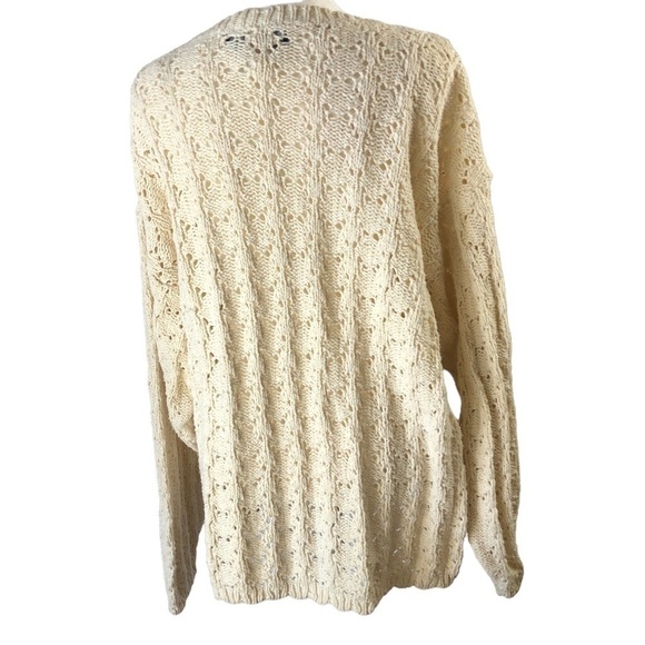 Norton McNaughton Petites Cotton Knit Pullover Sweater Women XLP Off White - Picture 3 of 6